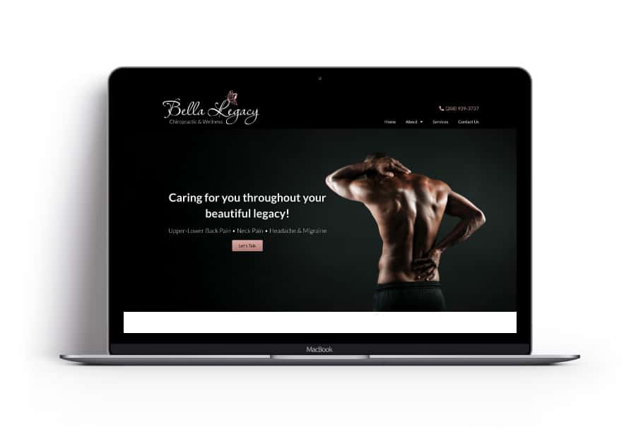 Belle-Legacy website design image