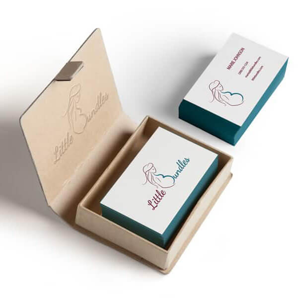 business cards in a box