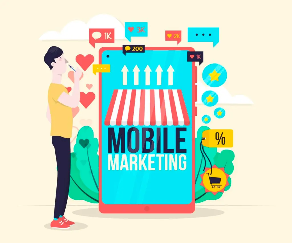 mobile marketing concept art