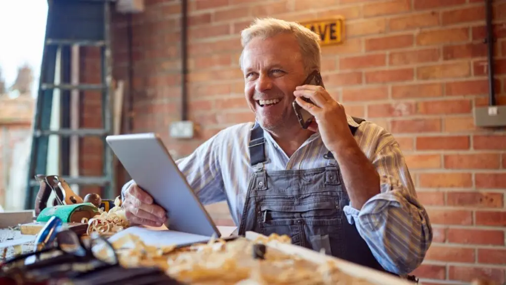 Mature Male Carpenter In Garage Workshop With Digi 2024 10 19 17 58 57 Utc - Fountain Hills, Arizona