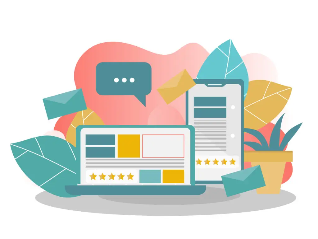 concept art of website visuals across platforms